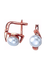 Earrings, geninue pearl