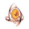 Lady ring, amber, zirkonia