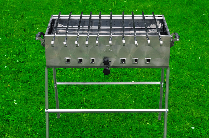 Mangal aus 100/% Edelstahl 50cm, Schaschlik Spieße Schampura