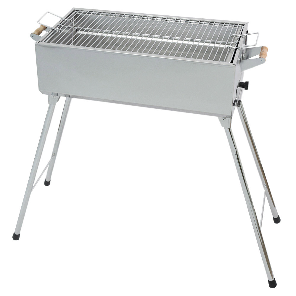MANGAL Edelstahl MEGA Schaschlik GRILL + 10 SPIESSE + Grillrost