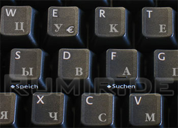 Tastaturaufkleber Buchstaben silber, Schutzlack - Matt
