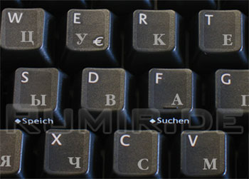 Keyboardsticker silver, Protective coating - Matt