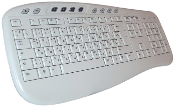 Tastatur Deutsch-Russische - Multimedia Tastatur - USB - Weiss Tastatur Deutsch-Russische - Multimedia Tastatur - USB - Weiss