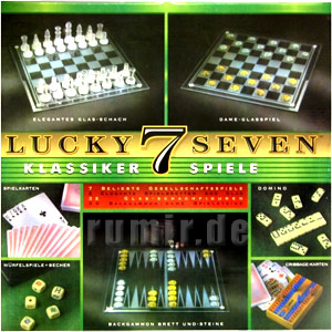 Lucky 7 Seven - Klassik Spiele aus Glas