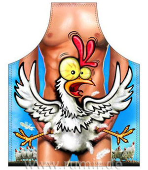 Schürze - Glückliches Huhn