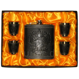 Ôëÿãà è ñòîïêè - Ðóññêèé Ãåðá ñ Îðëîì íà êîæå - 250ìë.