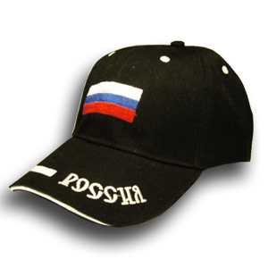 Basecap - Rossia mit Fahne (schwarz)