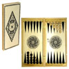 Spiel Backgammon aus Holz - Brett 40x40 cm