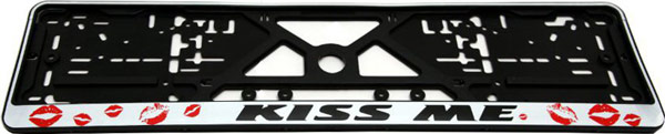 Äåðæàòåëü íîìåðíîãî çíàêà - KISS ME ñåðåáðÿííûé