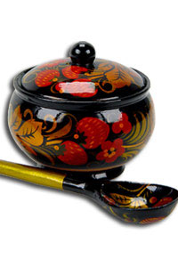 Ñàõàðíèöà ñ êðûøêîé è äåðåâÿííîé ëîæêîé