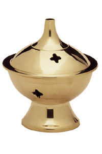 Brass pot for aromatic sticks
