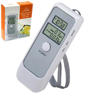 Digital Alcohol Tester with Clock