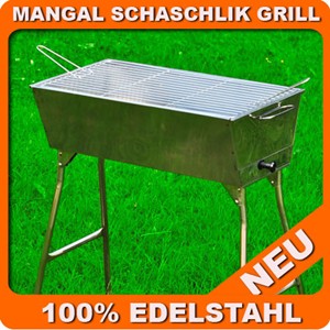 Mangal EURO LUX 100% Edelstahl Schaschlik Grill