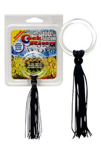 Silicone-penis ring with brush