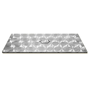 Grill Deckel für Mangal aus Edelstahl - 60.5x2x33.5cm