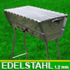 Mangal Optimum 1,2 mm aus Edelstahl mit Grillrost