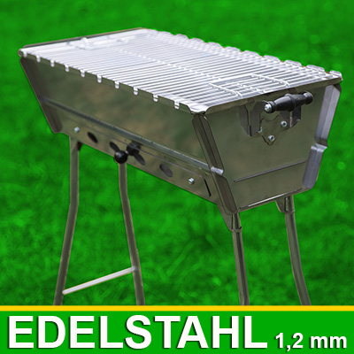 Mangal Optimum 1,2 mm aus Edelstahl mit Grillrost