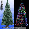 LED Weihnachtsbaum 150cm mit 8. Programmen - farbwechselnden Glasfaser Künstlicher Tannenbaum