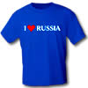 T-shirt - I love Russia (blue)
