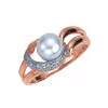 Lady ring, geninue pearl, zirkonia