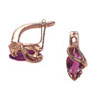 Earrings, amethyst