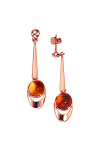 Earrings, amber
