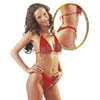 Perlenbikini rot S/M
