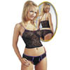 Top+Slip schwarz/lila L