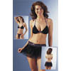 BH Set mit Rock schwarz/lila M