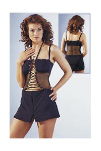 Minikleid Netz schwarz M