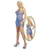 Flowerkleid+String blau M/L