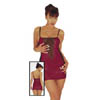 Wetlookkleid bordeaux L