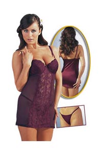 Kleid+String bordeaux 75B/S