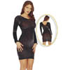 Glanzkleid lang.schwarz S/M