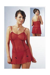 Netzkleid+String rot M