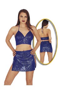 Top + Rock blau M