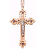 Cross pendant, synthetically sapphire, 5,9 g.