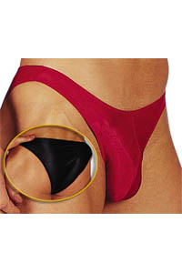 Herren Slip 2er-Pack sw/rot S