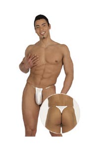 Herren Silikonstring weisslig; S