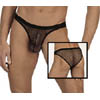 Herren Netz Slip schwarz L