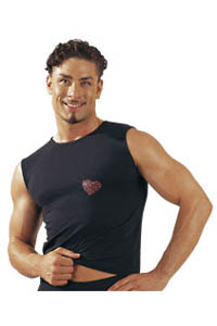 Herren Shirt Herz schwarz M