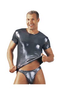 Herren Shirt silber S