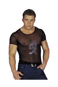 Herren Shirt Drache schwarz L