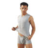 Herren V-Shirt grau XL