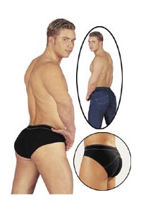Herren Top Butt Slip schwarz L