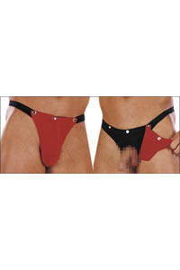 Strip-String schwarz/rot S