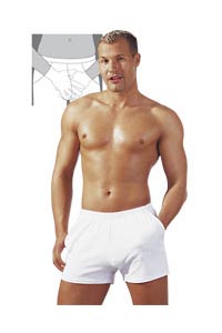 Herren Playmanshorts weisslig; M