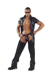 Lederimitat H.Shirt schwarz S