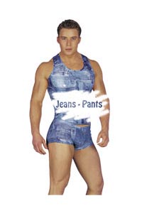Herren Pants Jeans blau M
