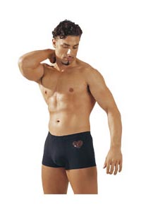 Herren Boxer Herz schwarz S